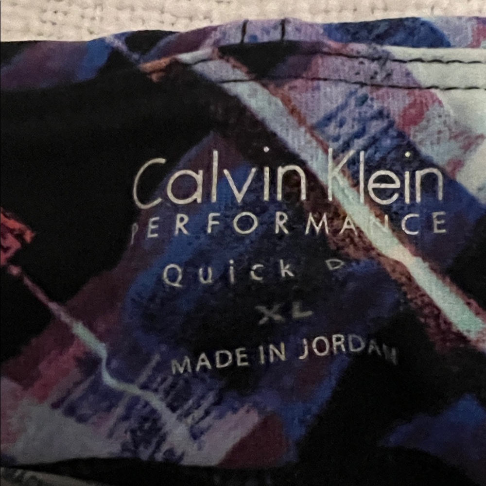 Calvin Klein Performance Women’s Blue Electric Cropped Athletic Leggings Sz XL - Picture 2 of 9